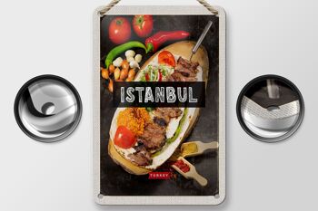 Panneau de voyage en étain, 12x18cm, Istanbul, dinde, Kebab, viande, Steak 2