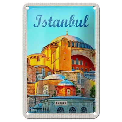Blechschild Reise 12x18cm Istanbul Turkey Bild Urlaub Geschenk Schild