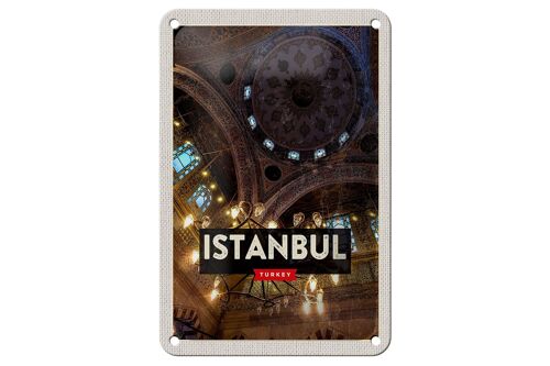 Blechschild Reise 12x18cm Retro Istanbul Turkey Großer Markt Dekoration