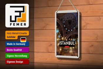 Signe de voyage en étain 12x18cm, rétro, Istanbul, turquie, décoration de grand marché 3