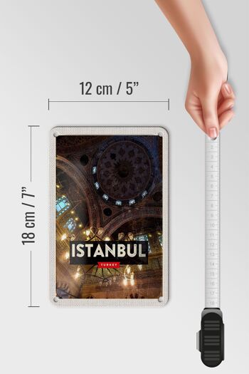 Signe de voyage en étain 12x18cm, rétro, Istanbul, turquie, décoration de grand marché 5