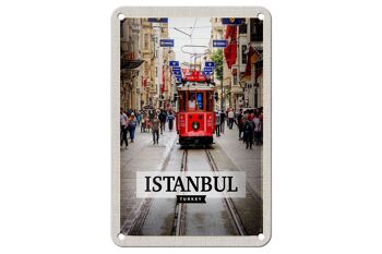 Panneau de voyage en étain, 12x18cm, Istanbul, turquie, Tram, Destination de voyage 1