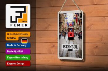Panneau de voyage en étain, 12x18cm, Istanbul, turquie, Tram, Destination de voyage 3