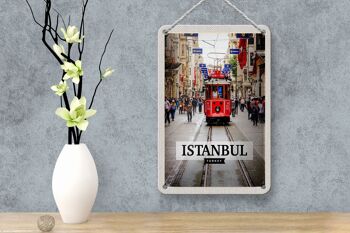 Panneau de voyage en étain, 12x18cm, Istanbul, turquie, Tram, Destination de voyage 4