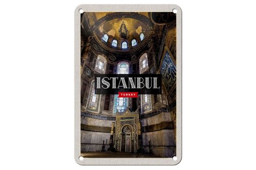 Blechschild Reise 12x18cm Istanbul Turkey Moschee Reiseziel Schild