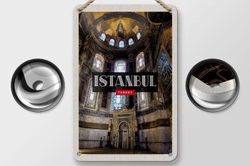 Panneau de voyage en étain, 12x18cm, mosquée d'istanbul, turquie, signe de Destination de voyage 2