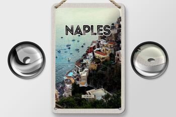 Panneau de voyage en étain 12x18cm, panneau panoramique de Naples, italie, Italie 2