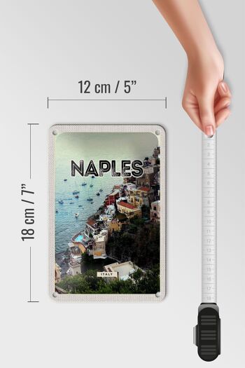 Panneau de voyage en étain 12x18cm, panneau panoramique de Naples, italie, Italie 5