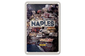 Panneau de voyage en étain, 12x18cm, Naples, italie, guide de la ville, signe de mer 1