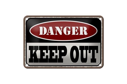 Blechschild Spruch 18x12cm danger keep out kein Zutritt Dekoration