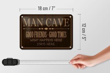 Panneau en étain disant 18x12cm, grotte d'homme, bons amis, décoration de bons moments 5