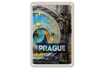 Signe de voyage en étain 12x18cm, horloge de l'hôtel de ville de Prague, signe cadeau de la république tchèque 1