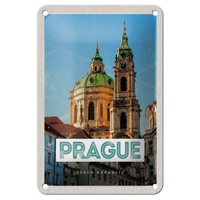 Cartel de chapa viaje 12x18cm Praga St. Decoración de la iglesia de San Nicolás Kostel