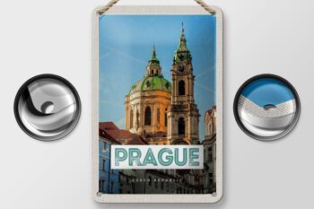 Plaque en tôle voyage 12x18cm Prague St. Décoration de l'église Saint-Nicolas Kostel 2