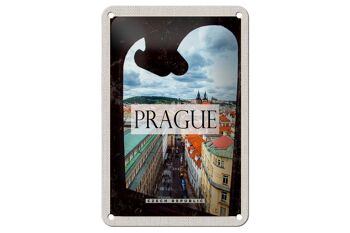 Panneau de voyage en étain, 12x18cm, vieille ville de Prague, république tchèque, cadeau 1