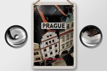 Signe en étain voyage 12x18cm, décoration de la vieille ville de Prague, république tchèque 2
