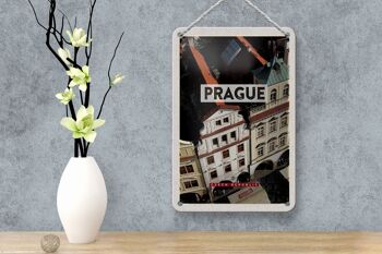 Signe en étain voyage 12x18cm, décoration de la vieille ville de Prague, république tchèque 4