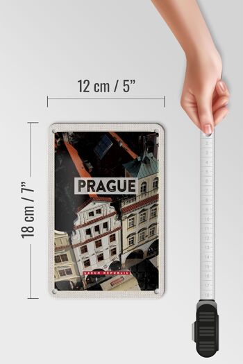 Signe en étain voyage 12x18cm, décoration de la vieille ville de Prague, république tchèque 5