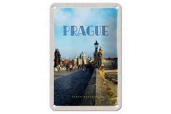 Panneau de voyage en étain 12x18cm, décoration de pont de la vieille ville de Prague, république tchèque 1