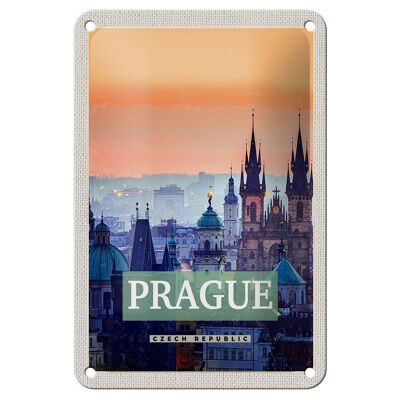 Panneau de voyage en étain 12x18cm, décoration de la vieille ville de Prague, république tchèque