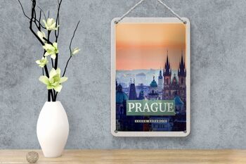 Panneau de voyage en étain 12x18cm, décoration de la vieille ville de Prague, république tchèque 4