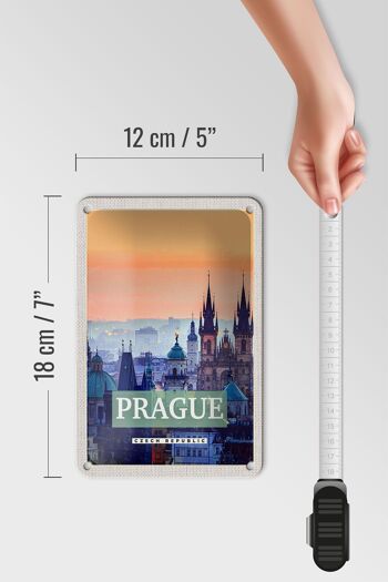 Panneau de voyage en étain 12x18cm, décoration de la vieille ville de Prague, république tchèque 5