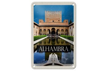Signe de voyage en étain, 12x18cm, rétro, Alhambra, espagne, cadeau 1