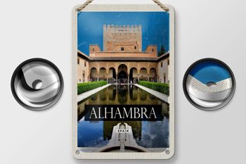 Signe de voyage en étain, 12x18cm, rétro, Alhambra, espagne, cadeau 2