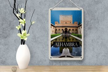 Signe de voyage en étain, 12x18cm, rétro, Alhambra, espagne, cadeau 4