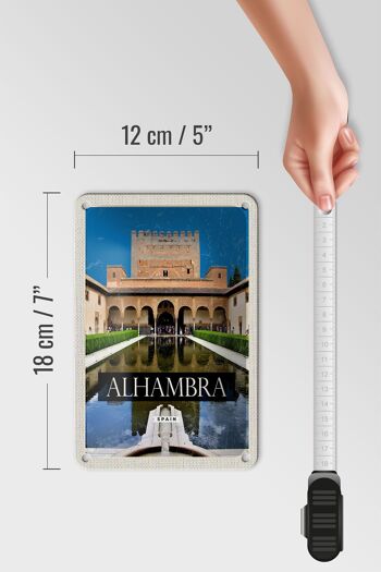 Signe de voyage en étain, 12x18cm, rétro, Alhambra, espagne, cadeau 5