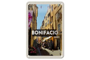 Plaque de voyage en étain 12x18cm, panneau de ville de Bonifacio, île de corse 1