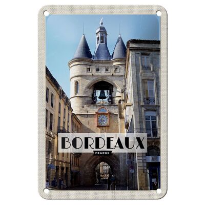 Blechschild Reise 12x18cm Bordeaux France Hafenstadt Geschenk Schild