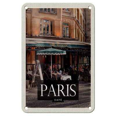 Blechschild Reise 12x18cm Paris Cafe Restaurant Deko Geschenk Schild