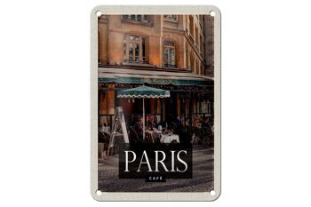 Panneau de voyage en étain 12x18cm, panneau cadeau décoratif pour café Restaurant de Paris 1