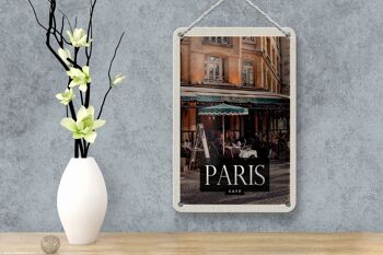 Panneau de voyage en étain 12x18cm, panneau cadeau décoratif pour café Restaurant de Paris 4