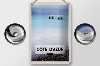 Plaque en tôle voyage 12x18cm cote d'azur France décoration vacances mer 2