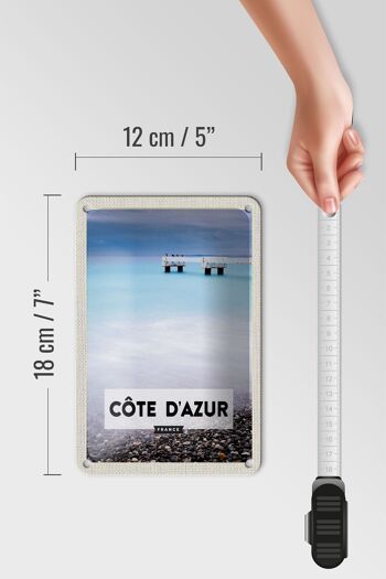 Plaque en tôle voyage 12x18cm cote d'azur France décoration vacances mer 5