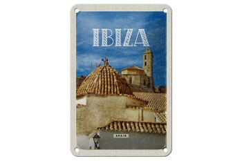 Panneau de voyage rétro en étain, 12x18cm, Ibiza, espagne, vieille ville, décoration de vacances 1