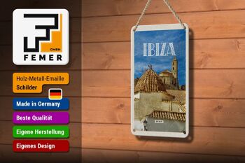 Panneau de voyage rétro en étain, 12x18cm, Ibiza, espagne, vieille ville, décoration de vacances 3