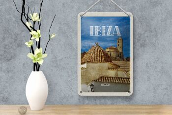 Panneau de voyage rétro en étain, 12x18cm, Ibiza, espagne, vieille ville, décoration de vacances 4
