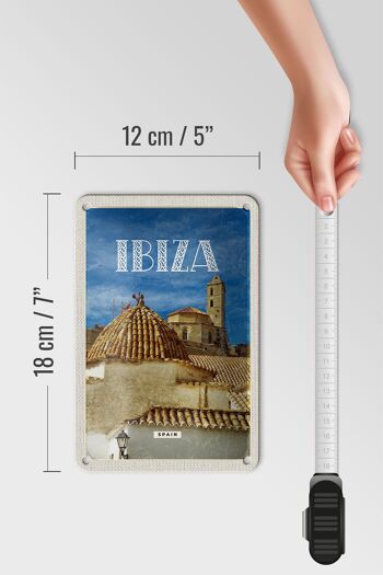 Panneau de voyage rétro en étain, 12x18cm, Ibiza, espagne, vieille ville, décoration de vacances 5
