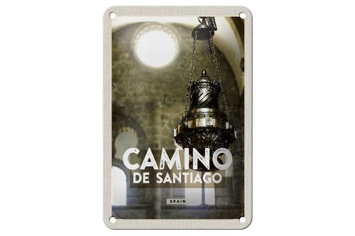 Blechschild Reise 12x18cm Camino de Santiago spain Spainien Dekoration