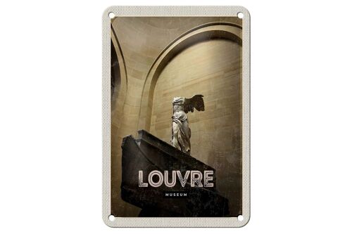 Blechschild Reise 12x18cm Retro Louvre Museum Paris Palast Dekoration