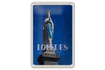 Signe en étain de voyage 12x18cm, décoration d'église du sanctuaire de la dame de Lourdes 1