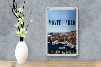 Signe en étain voyage 12x18cm, décoration de vacances à la mer, Monte Carlo Monaco 4