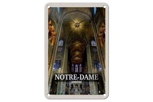 Blechschild Reise 12x18cm Notre Dame Paris Kathedrale Geschenk Schild