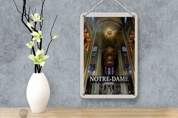 Panneau de voyage en étain, 12x18cm, panneau cadeau de la cathédrale Notre-Dame de Paris 4