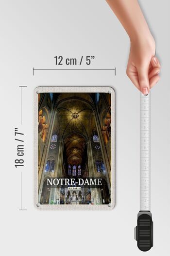 Panneau de voyage en étain, 12x18cm, panneau cadeau de la cathédrale Notre-Dame de Paris 5