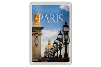 Panneau de voyage en étain 12x18cm, rétro, Paris, France, photo, décoration cadeau 1