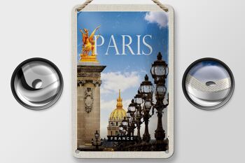 Panneau de voyage en étain 12x18cm, rétro, Paris, France, photo, décoration cadeau 2